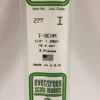 Evergreen 277 - .250" (6.3MM) OPAQUE WHITE POLYSTYRENE I-BEAM -Bachmann shop EVG277 bagged scaled