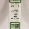 Evergreen 278 - 312" (7.9MM) OPAQUE WHITE POLYSTYRENE I-BEAM -Bachmann shop EVG278 bagged scaled