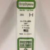 Evergreen 281 - .060" (1.5MM) OPAQUE WHITE POLYSTYRENE H - COLUMN -Bachmann shop EVG281 bagged scaled