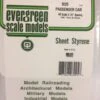 Evergreen 3025 - .025" OPAQUE WHITE POLYSTYRENE PASSENGER CAR SIDING -Bachmann shop EVG3025 bagged scaled