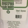 Evergreen 3035 - .035" OPAQUE WHITE POLYSTYRENE PASSENGER CAR SIDING -Bachmann shop EVG3035 bagged scaled