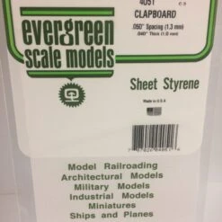Evergreen 4051 - .050" OPAQUE WHITE POLYSTYRENE CLAPBOARD SIDING