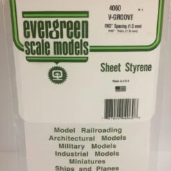 Evergreen 4060 - .060" OPAQUE WHITE POLYSTYRENE V GROOVE SIDING