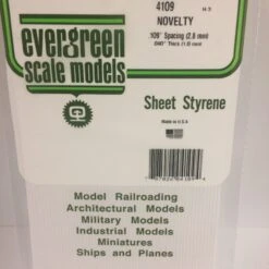 Evergreen 4109 - .109" OPAQUE WHITE POLYSTYRENE NOVELTY SIDING