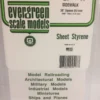 Evergreen 4517 - 3/8" X 3/8" OPAQUE WHITE POLYSTYRENE SIDEWALK -Bachmann shop EVG4517 bagged scaled