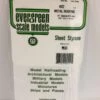 Evergreen 4522 - .040" X .250 OPAQUE WHITE POLYSTYRENE STANDING SEAM ROOF -Bachmann shop EVG4522 bagged scaled
