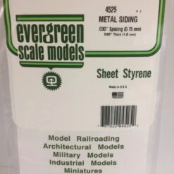 Evergreen 4525 - .030" OPAQUE WHITE POLYSTYRENE CORRUGATED SIDING