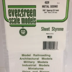 Evergreen 4528 - .080" OPAQUE WHITE POLYSTYRENE CORRUGATED SIDING