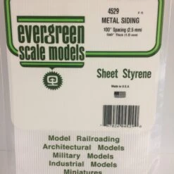 Evergreen 4529 - .100" OPAQUE WHITE POLYSTYRENE CORRUGATED SIDING