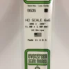 Evergreen 8606 - .066" X .066" / 1.7MM X 1.7MM OPAQUE WHITE POLYSTYRENE HO -Bachmann shop EVG8606 bagged scaled