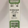 Evergreen 8610 - .066" X .112" / 1.7MM X 2.8MM OPAQUE WHITE POLYSTYRENE HO -Bachmann shop EVG8610 bagged scaled