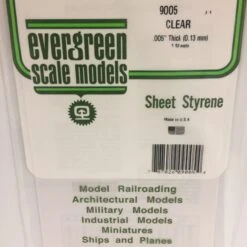 Evergreen 9005 - .005" CLEAR ORIENTED POLYSTYRENE SHEET