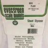 Evergreen 9015 - .015" (.38MM) PLAIN OPAQUE WHITE POLYSTYRENE SHEET -Bachmann shop EVG9015 bagged scaled