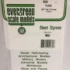Evergreen 9030 - .030" (.75MM) PLAIN OPAQUE WHITE POLYSTYRENE SHEET -Bachmann shop EVG9030 bagged scaled