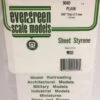Evergreen 9040 - .040" (1.0MM) PLAIN OPAQUE WHITE POLYSTYRENE SHEET -Bachmann shop EVG9040 bagged scaled