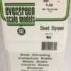 Evergreen 9080 - .080" (2.0MM) PLAIN OPAQUE WHITE POLYSTYRENE SHEET -Bachmann shop EVG9080 bagged scaled