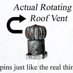 O Scale ROTATING-Roof Vent, 2 PACK SALE